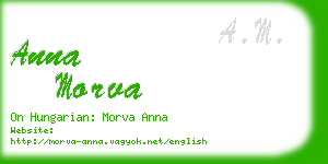 anna morva business card